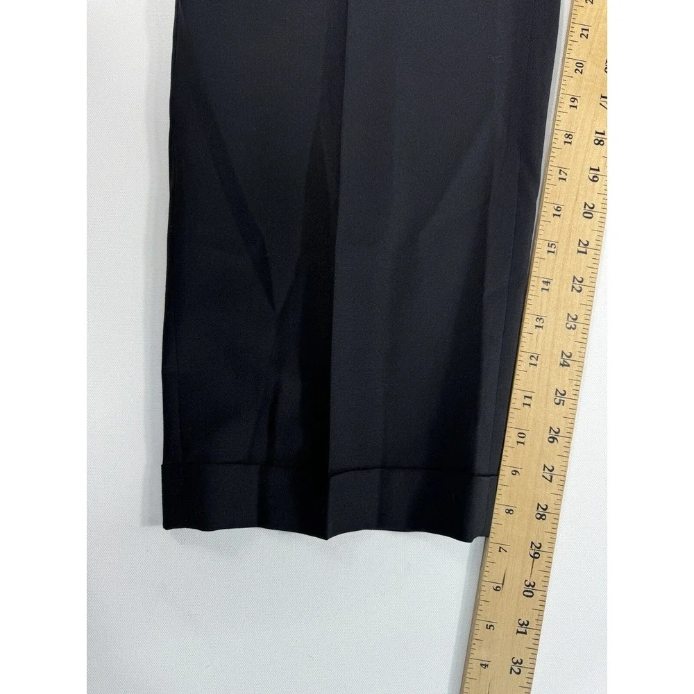 Lauren Ralph Lauren Total Comfort Black Pleated Wool Dress Pants 36x29 Cuffed